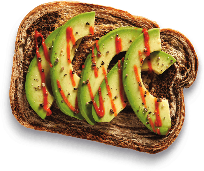 H&S Bakery avocado toast on marble bread example